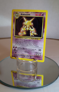 👀 VIDEO Pokemon TCG Alakazam Base Set Holo Card 1/102 Near Mint Never Played - Image 2