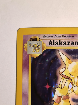 👀 VIDEO Pokemon TCG Alakazam Base Set Holo Card 1/102 Near Mint Never Played - Image 3