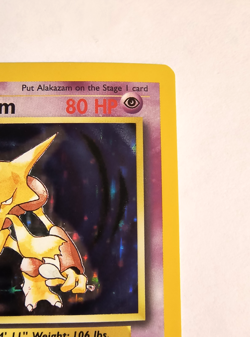 👀 VIDEO Pokemon TCG Alakazam Base Set Holo Card 1/102 Near Mint Never Played - Image 4