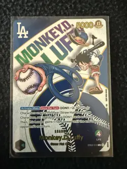One Piece Los Angeles Dodgers Monkey D. Luffy Promo Card English - Image 1