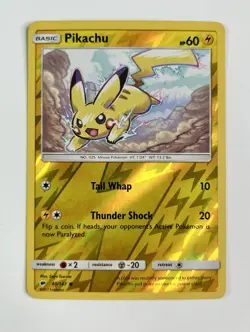 Pikachu 40/147 Reverse Holo SM Burning Shadows Pokemon Card * Mod Play - Image 1