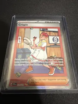Pokemon TCG Crispin Trainer Prismatic Evolutions Card 171/131 Full Art NM - Image 1