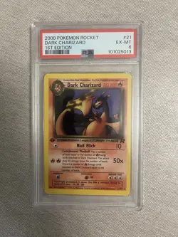 Dark Charizard Pokemon Card - 1st Edition, Newly Graded - Image 1