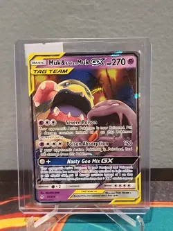 Muk & Alolan Muk GX Tag Team Pokemon Card Unbroken Bonds LP - Image 3