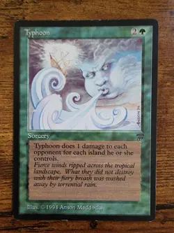 MTG Typhoon ⭐VLP/NM Legends⭐ ⭐10 REAL HQ PICS!⭐ Rare 1994 Magic ⭐CHEAPEST LP/NM⭐ - Image 1