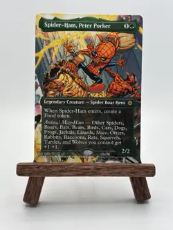 Spider-Ham, Peter Porker (Borderless) Rare - SPM 201 MTG Magic The Gathering - Image 1