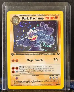 Dark Machamp 2000 Pokemon Team Rocket First Edition #10/82 Holo - Image 1