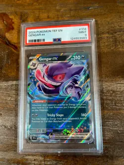 POKEMON 2024 Temporal Forces GENGAR EX #104 PSA 9 Mint RARE - Image 1