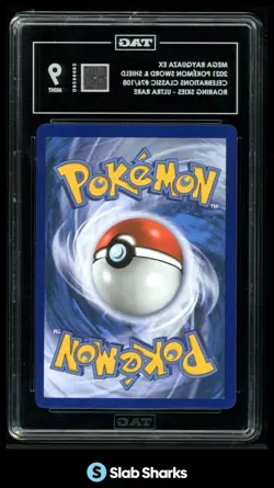 2021 POKEMON SW&SH CELEBRATIONS CLASSIC #76/108 MEGA RAYQUAZA ULTRA RARE TAG 9 - Image 2