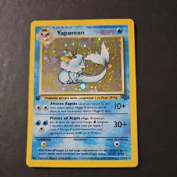 MP/LP ITALIAN 1st Edition Vaporeon 12/64 Jungle Set Pokemon - Image 1