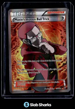 2015 POKEMON XY PRIMAL CLASH #158/160 MAXIE'S HIDDEN BALL TRICK - Image 1