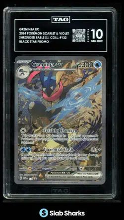 2024 POKEMON SV BSP - SVP EN #132 GRENINJA EX SPECIAL ILLUSTRATION COLL. TAG 10 - Image 1