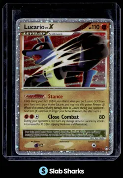 2007 POKEMON DIAMOND & PEARL MYSTERIOUS TREASURES #122/123 LUCARIO LV.X HOLO - Image 1