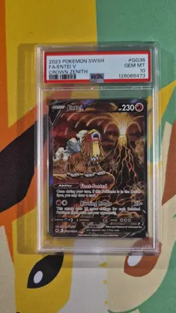 PSA 10 Entei V GG36/GG70 Pokemon Sword Shield Crown Zenith Galarian Gallery - Image 2