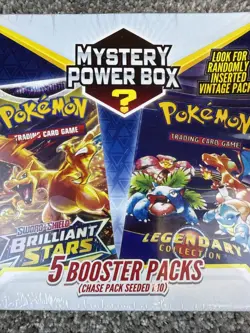 POKEMON TCG MYSTERY POWER BOX 5 BOOSTER PACKS SEALED - Image 2