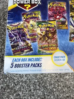 POKEMON TCG MYSTERY POWER BOX 5 BOOSTER PACKS SEALED - Image 5