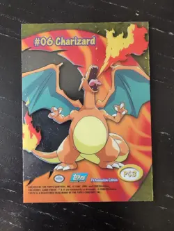 2000 Topps Pokemon TV Animation Edition Charizard Clear #PC3 - Image 2