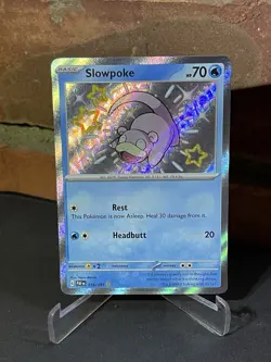 Pokemon Slowpoke 116/091 Paldean Fates Shiny Holo Rare NM Condition - Image 1