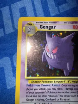 Pokemon TCG Gengar Fossil Unlimited Holo Rare 1999 5/62 LP Vintage WOTC - Image 2
