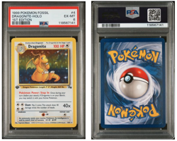 PSA EX-MT 6 Pokemon TCG 1999 POKEMON FOSSIL #4 DRAGONITE-HOLO 1ST EDITION - Image 1