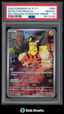 2023 POKEMON SV-P CT DETECTIVE PIKACHU RETURNS PRE-ORDER #050 PSA 10 - Image 1
