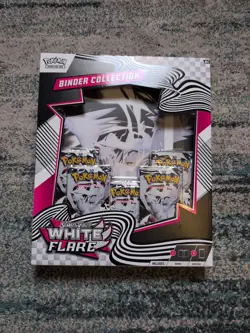 Pokemon White Flare Binder Collection (New/5 Card Packs) In Hand, Free Shipping - Image 1