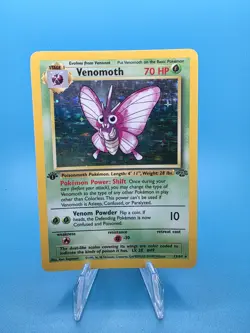 Pokemon TCG Venomoth Jungle Holo Card 13/64 1st Edition Rare - Image 1