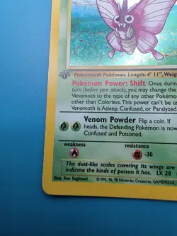 Pokemon TCG Venomoth Jungle Holo Card 13/64 1st Edition Rare - Image 5