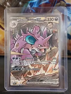 Team Rockets Nidoking EX 233/182 Sv10 Destined Rivals Pokemon Card NM - Image 2