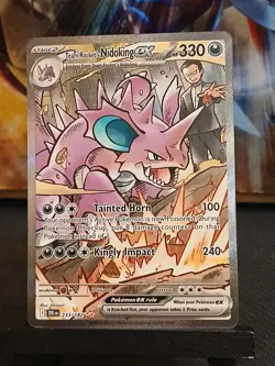 Team Rockets Nidoking EX 233/182 Sv10 Destined Rivals Pokemon Card NM - Image 4