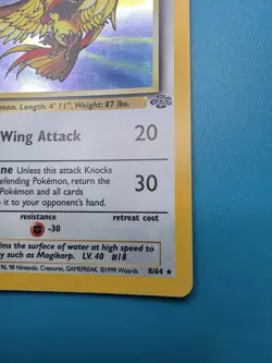Pidgeot Jungle 8/64 1st Edition Holo Rare Card Pokemon TCG Light Play - Image 4