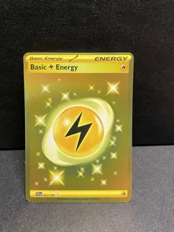 Basic Lightning Energy Gold 257/198 Rare Pokemon Card Scarlet & Violet NM - Image 1