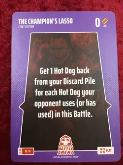 BO JACKSON BATTLE ARENA CARD ~ "THE CHAMPION'S LASSO ~ 0 COST ~ #PL-74 - Image 1