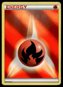 Fire Energy Unnumbered Pokemon Card Rev Holo Lightly Played Y9 - Image 1
