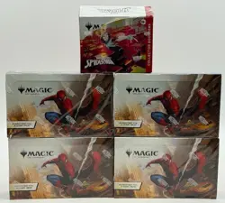 Lot of (5) MTG Marvel's Spider-Man (4) Play Boosters (1) Collector Boosters - Image 1