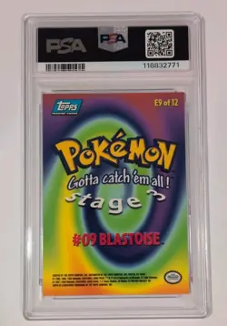 Vintage Pokemon 1999 Topps Pokemon Movie Blastoise #09 PSA 5 - Image 2