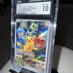 2022 Pokemon Scarlet & Violet - Promos Chinese Pikachu #001/SV-P ob9 CGC 10 - Image 2