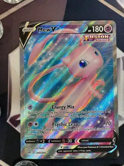 Pokemon TCG Mew V Fusion Strike 250/264 Holo Full Art Ultra Rare - Image 1