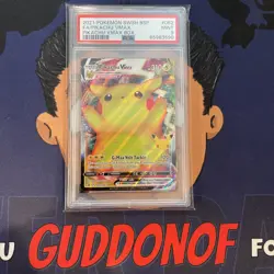 PSA 9 MINT 2021 Pokemon Pikachu Vmax Box PIKACHU #062 Full Art Promo - Image 1