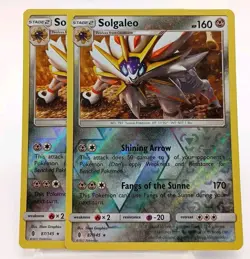 2x Pokemon TCG Solgaleo 87/145 Sm-Guardians Rising Reverse Holo M/NM - Image 1