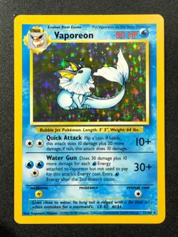 Vaporeon 12/64 | Pokemon TCG | Jungle Holo No Symbol Error | Unlimited | NM - Image 1