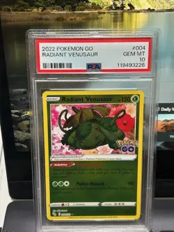 Pokemon Go Radiant Venusaur PSA 10 Gem Mint (004/078) - Image 1