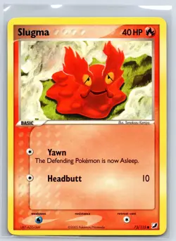 Slugma - EX Unseen Forces 73/115 Vintage Tomokazu Komiya Pokemon TCG Card NM - Image 1