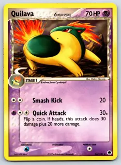 Quilava - EX Dragon Frontiers 36/101 Vintage Midori Harada Pokemon TCG Card LP - Image 1