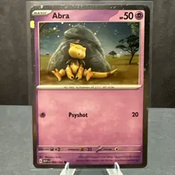 Abra 063/165 Cosmos Holo Promo Pokemon 151 Scarlet & Violet TCG Card LP - Image 1