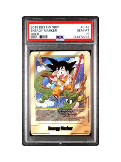 2025 DRAGON BALL SUPER CARD GAME FUSION WORLD MANGA BOOSTER 01 GOLDENERGY MARKER - Image 1