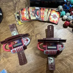 Bakugan Lot(65) Bakugan/case/cards/wrist Launchers - Image 2