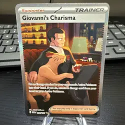 Pokemon TCG Scarlet & Violet 151 Holo Card Giovanni's Charisma 204/165 Sv - Image 1