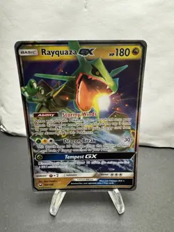 Pokemon TCG Rayquaza GX Holo Ultra Rare Card Celestial Storm 109/168 Full Art - Image 1