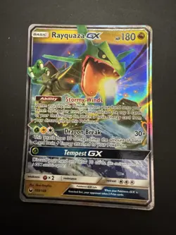 Pokemon TCG Rayquaza GX Holo Ultra Rare Card Celestial Storm 109/168 Full Art - Image 3